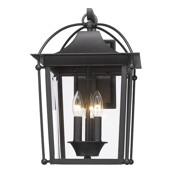Brigham Natural Black Three-Light Outdoor Wall Sconce, image 4